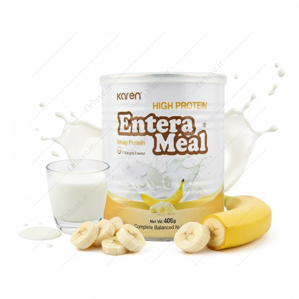 پودر انترامیل پر پروتئین طعم موز کارن 400 گرم